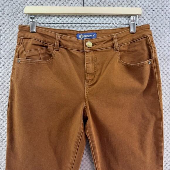 Democracy Jeans Womens 6 Brown Flex-ellent Mid Rise Straight Leg Festival Rodeo - Picture 3 of 16